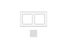 SOCKET SOCKGW2 | Cadre pour 2 modules en verre blanc