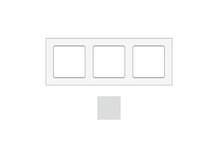 SOCKET SOCKGW3 | Cadre pour 3 modules en verre blanc