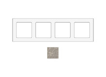 SOCKET SOCKSEGM4 | Cadre pour 4 modules en marbre gris Emperador