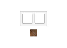 SOCKET SOCKSEMM2 | Cadre pour 2 modules en marbre brun Emperador