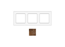 SOCKET SOCKSEMM3 | Cadre pour 3 modules en marbre brun Emperador