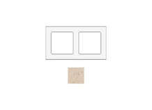 SOCKET SOCKSFW2 | Cadre pour 2 modules en pierre blanche Française