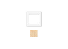 SOCKET SOCKWOCW1 | Cadre pour 1 module en bois de chêne blanc cotton