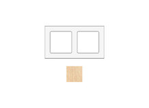 SOCKET SOCKWOCW2 | Cadre pour 2 modules en bois de chêne blanc cotton