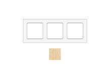 SOCKET SOCKWOCW3 | Cadre pour 3 modules en bois de chêne blanc cotton