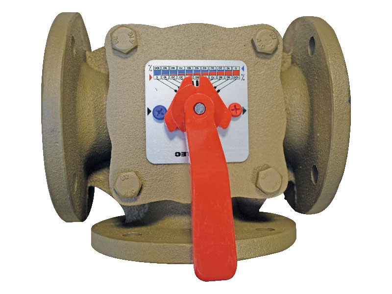 Vanne mélangeuse en fonte 3 voies, raccords à brides