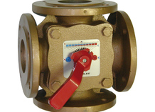 F4 | Mengkraan in gietijzer, 4-weg, verbindingen met flenzen