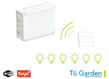 T6 Garden | Wifi- en RF-ontvanger met draadloze schakelaar, 6 kanalen