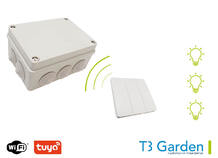 T3 Garden | Wifi- en RF-ontvanger met draadloze schakelaar, 3 kanalen