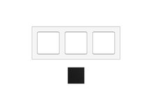 SOCKET SOCKAB3 | Cadre pour 3 modules en aluminium noir