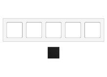 SOCKET SOCKAB5 | Frame voor 5 modules in zwart aluminium