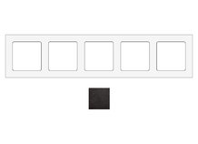 SOCKET SOCKFAB5 | Cadre pour 5 modules en aluminium noir forgé