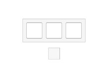 SOCKET SOCKAW3 | Cadre pour 3 modules en aluminium blanc