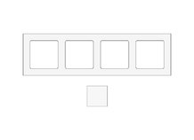 SOCKET SOCKAW4 | Cadre pour 4 modules en aluminium blanc