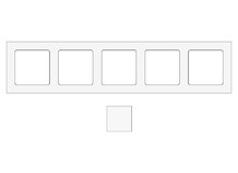 SOCKET SOCKAW5 | Cadre pour 5 modules en aluminium blanc