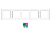 SOCKET SOCKARAL5 | Frame voor 5 modules in aluminium RAL speciaal