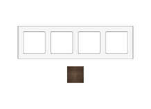 SOCKET SOCKFBL4 | Cadre pour 4 modules en bronze light forgé