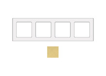 SOCKET SOCKFG4 | Frame voor 4 modules in gesmeed goud
