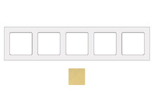 SOCKET SOCKFG5 | Frame voor 5 modules in gesmeed goud