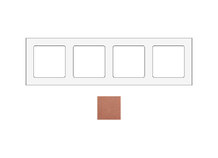 SOCKET SOCKFCR4 | Frame voor 4 modules in gesmeed koper roze