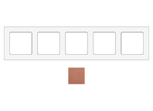 SOCKET SOCKFCR5 | Frame voor 5 modules in gesmeed koper roze