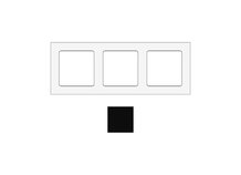 SOCKET SOCKGB3 | Frame voor 3 modules in zwart glas
