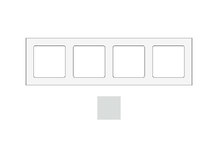 SOCKET SOCKGW4 | Frame voor 4 modules in wit glas