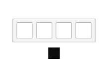 SOCKET SOCKGB4 | Cadre pour 4 modules en verre noir