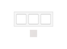 SOCKET SOCKCW3 | Cadre pour 3 modules en blanc Corian