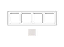 SOCKET SOCKCW4 | Frame voor 4 modules in Corian wit