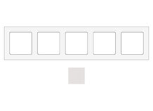 SOCKET SOCKCW5 | Frame voor 5 modules in Corian wit