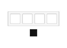 SOCKET SOCKCB4 | Cadre pour 4 modules en noir Corian