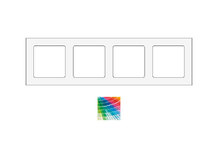 SOCKET SOCKCRAL4 | Cadre pour 4 modules en RAL Corian