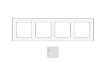 SOCKET SOCKSCBM4 | Cadre pour 4 modules en marbre blanc Carrara