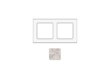 SOCKET SOCKSCDGL2 | Frame voor 2 modules in kalksteen zandsteen