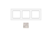 SOCKET SOCKSCDGL3 | Frame voor 3 modules in kalksteen zandsteen