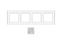 SOCKET SOCKSCDGL4 | Frame voor 4 modules in kalksteen zandsteen