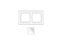 SOCKET SOCKSCM2 | Frame voor 2 modules in Calacatta marmer