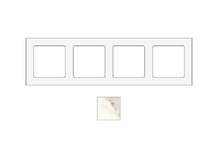 SOCKET SOCKSCM4 | Cadre pour 4 modules en marbre Calacatta