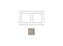 SOCKET SOCKSEGM2 | Cadre pour 2 modules en marbre gris Emperador