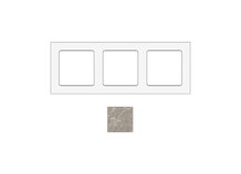 SOCKET SOCKSEGM3 | Cadre pour 3 modules en marbre gris Emperador