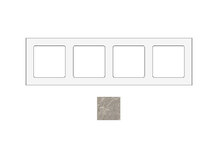 SOCKET SOCKSEGM4 | Cadre pour 4 modules en marbre gris Emperador