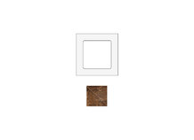 SOCKET SOCKSEMM1 | Cadre pour 1 module en marbre brun Emperador