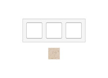 SOCKET SOCKSFW3 | Frame voor 3 modules in Franse witte steen