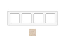 SOCKET SOCKSFW4 | Frame voor 4 modules in Franse witte steen