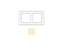 SOCKET SOCKWAS2 | Cadre pour 2 modules en bois de frêne