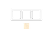 SOCKET SOCKWAS3 | Frame voor 3 modules in essenhout