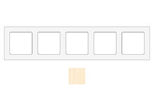 SOCKET SOCKWAS5 | Cadre pour 5 modules en bois de frêne