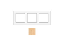 SOCKET SOCKWOPN3 | Cadre pour 3 modules en bois de chêne nature pure