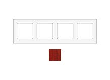 SOCKET SOCKWPA4 | Cadre pour 4 modules en bois Padouk